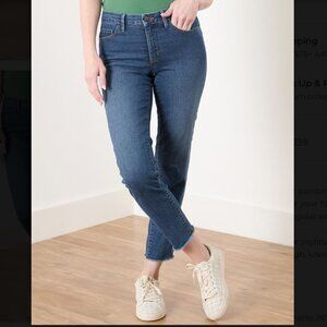 💫NWT Women's Missguided Midrise Clean Cut Ankle Hem Cotton Blue Jeans Size 4